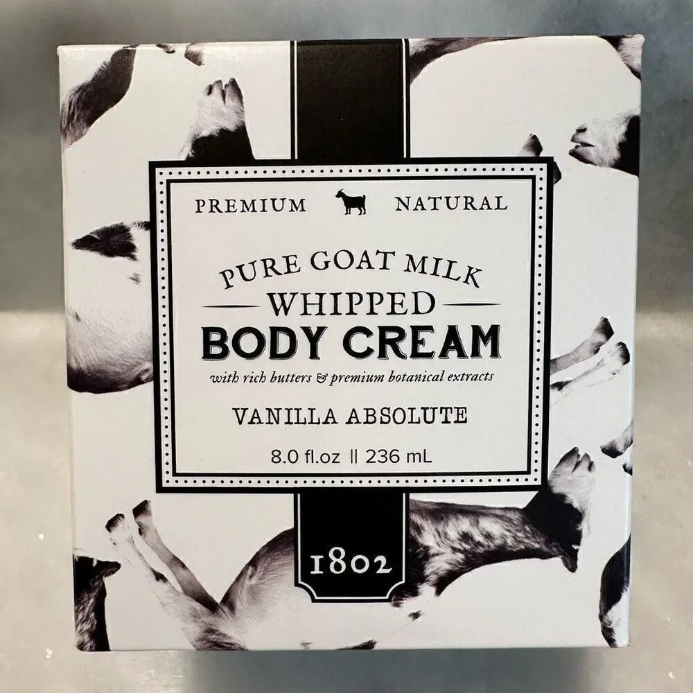 NWT Beekman 1802 Premium Natural Pure Goat Milk Whipped Body Cream 8 oz. Sealed